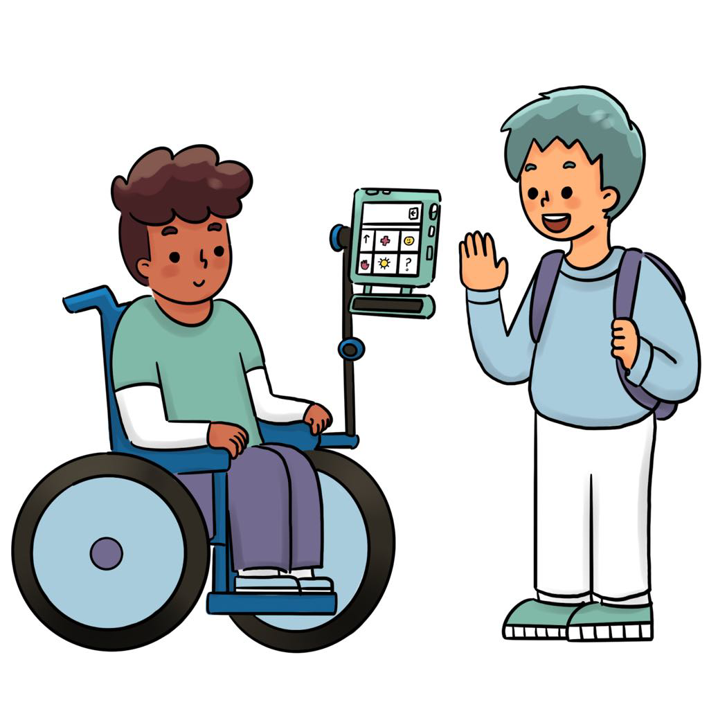 Wheelchair people with AAC